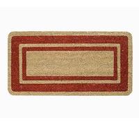 Markotex Paillasson en fibre de coco avec bord en fibre naturelle (33 x 60 cm, 33 x 70 cm, 40 x 80 cm, 40 x 90 cm, 50 x 100 cm, 60 x 120 cm, 70 x 140 cm) 33x60 bordeaux