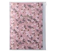 MARK'S 2023/2024 Agenda de poche A5 vertical, motif floral, rose : de septembre 2023 à décembre 2024