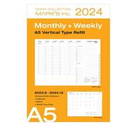 MARK'S 2023/2024, recharge de type vertical A5 : de septembre 2023 à décembre 2024