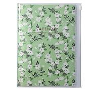 MARK'S 2023/2024 Taschenkalender A5 vertikal, Flower Pattern // Green