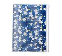 MARK'S 2024/2025 Taschenkalender A5 Vertikal, motif floral, bleu marine