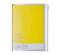 MARK'S 2024/2025 Taschenkalender A6 Vertikal, COULEURS // Jaune