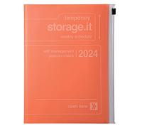 MARK'S Agenda de poche 2023/2024 Format A5 Vertical Storage it Orange De Septembre 2023 à Décembre 2024