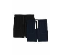 Marks & Spencer 2 Pack Pure Cotton Jersey Shorts Mélange De Noir XXL