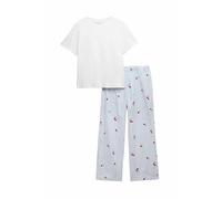 Marks & Spencer Bas de Pyjama Tissé Femme en Pur Coton, Taille Élastiquée, Finition Brossée