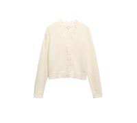 Marks & Spencer Cardigan Col V Bordure Dentelle Femme en Mélange Coton, Coupe Standard