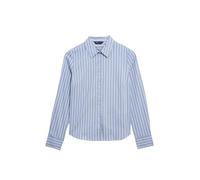 Marks & Spencer Chemise ajustée en Coton à Rayures Mélange De Bleu Femmes UK 14 (EU 42)
