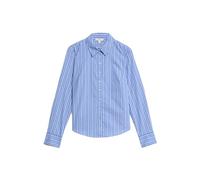 Marks & Spencer Chemise ajustée en Coton à Rayures Mélange De Bleu Femmes UK 18 (EU 46)