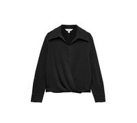 Marks & Spencer Chemise drapée Style Portefeuille avec Encolure Noir UK 14 (EU 42)