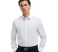 Marks & Spencer Chemise en Coton mélangé Coupe Standard, Repassage Facile Blanc 44/45 cm (UK 17½in)