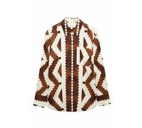 Marks & Spencer Chemise en Lin avec Encolure et Motif géométrique UK 12 (EU 40)