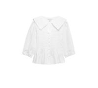 Marks & Spencer Chemise en Lin avec Encolure froncée Blanc Doux UK 24 (EU 52)