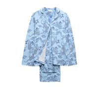 Marks & Spencer Ensemble Pyjama à Revers avec imprimé, Toucher Doux Mélange De Bleu Marine XL