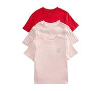 Marks & Spencer Hauts Thème Bord de Mer Pur Coton Fille Lot de 3, Coupe Standard, Manches Courtes