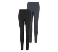 Marks & Spencer Lot de 2 Leggings Taille Haute Bleu/Noir Femmes UK 16 (EU 44)
