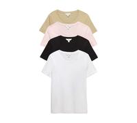 Marks & Spencer Lot de 4 Tops col Ras du Cou Pur Coton