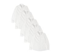 Marks & Spencer Lot de 5 Chemises Filles Coupe Standard, Repassage Facile (du 2 au 18 Ans) Blanc 13-14 Ans