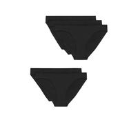 Marks & Spencer Lot de 5 Culottes Bikini en Coton et Modal sans Coutures Apparentes Noir Femmes UK 8 (EU 36)