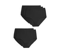 Marks & Spencer Lot de 5 Culottes emboîtantes en Coton et Modal Noir UK 12 (EU 40)