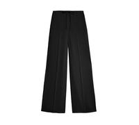 Marks & Spencer Pantalon Coupe Large en crêpe à Taille élastique Noir Femmes UK 18 (EU 46)