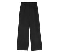 Marks & Spencer Pantalon Coupe Large en crêpe avec Patte Noir Femmes UK 22 (EU 50)
