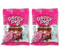 Marks & Spencer | Percy Pigs Phizzy Pig Tails Gommes fruitées douces avec une touche pétillante | 2 sacs de 170 g