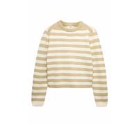 Marks & Spencer Pull Court Rayé Femme à Haute Teneur en Coton, Coupe Standard