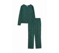 Marks & Spencer Pyjama Imprimé Femme en Pur Coton, Taille Élastiquée