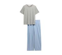 Marks & Spencer Pyjama Pur Coton avec Bas tissé Mélange De Gris XS