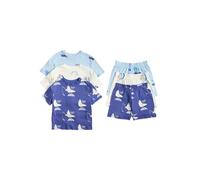 Marks & Spencer Pyjamas Enfant Lot de 3 en Pur Coton à Motifs, Coupe Standard, Imprimés Bord de Mer