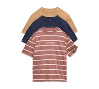 Marks & Spencer T-Shirts Graphiques Enfant Lot de 3 en Pur Coton, Coupe Standard, Imprimés Inspiration Bord de Mer