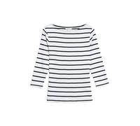Marks & Spencer Top Coupe cintrée Pur Coton à col Bateau et Rayures Femmes UK 6 (EU 34)