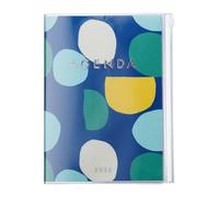 MARK'S Taschenkalender 2024/2025 A5 Vertikal, Pois, bleu marine