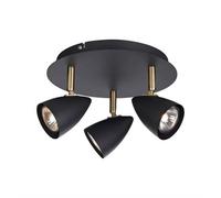 Markslöjd Ciro plafonnier 3x35 W noir-doré 106320