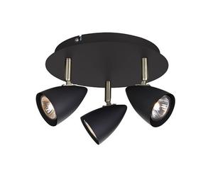 Markslöjd Ciro plafonnier 3x7 W noir-acier 107411