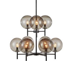 Markslöjd Crown lampe suspendue x20 W noir-fumé 107921