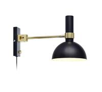 Markslöjd Larry applique murale 1x60 W noir-doré 106970