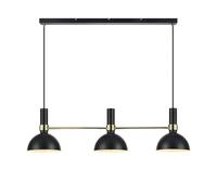 Markslöjd Larry lampe suspendue 3x60 W noir-doré 106971