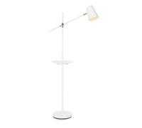 Markslöjd LINEAR-Lampadaire Liseuse avec tablette et port USB H144cm Blanc