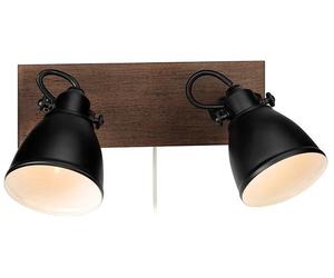 Markslöjd Native applique murale 2x18 W noir-marron 108213
