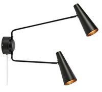 Markslöjd Peak applique murale 2x40 W noir 108690