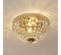 Markslöjd Plafonnier en cristal Saxholm, dimmable, doré, Salon / Salle à manger, Métal, Moderne, Plafonnier