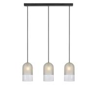 Markslojd COPE Barre de suspension au plafond à 3 lumières, givré, transparent, noir