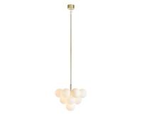 Markslojd MERLOT Plafonnier 13 Globe Light Laiton, Blanc