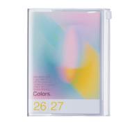 MARK'STYLE Agenda hebdomadaire vertical A5 16 mois (septembre 2026 à décembre 2027) avec couverture en PVC souple transparent, rechargeable, poche, pour l'organisation et la planification quotidiennes