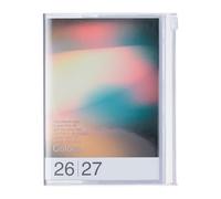 MARK'STYLE Agenda hebdomadaire vertical A6 16 mois (septembre 2026 à décembre 2027) avec couverture en PVC souple transparent, rechargeable, poche, pour l'organisation et la planification quotidiennes