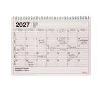 MARK'STYLE B5 Planning mensuel 2027 - Carnet de notes avec disposition fonctionnelle et espace mémo, janvier à décembre 2027, fabriqué au Japon (ivoire)