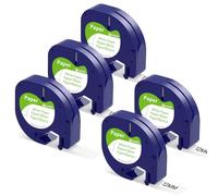 Markurlife Ruban pour Étiqueteuse Compatible pour Dymo Ruban LetraTag Papier 12mm x 4 m S0721510 / 91200 Noir sur Blanc pour Dymo LetraTag LT-100H LT-100T LT-110T QX50 XR XM 2000 LT100 Plus