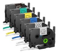 Markurlife TZe Tz Tape 12 mm 0.47 Ruban d'étiquettes laminé durable TZE131 TZE231 TZE335 TZE531 TZE631 TZE731 Compatible avec Brother P-Touch PTH100/101/110/200 D210/410/710bt/610bt EE. 110 à 550 W