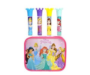 Markwins Ensemble de Brillant à Lèvres Gloss et Pochette Princesse- Kit de Maquillage Pour Fille avec 4 Brillants à Lèvres et une Pochette avec Vos Princesses Préférées - Jouets et Cadeau Pour Filles